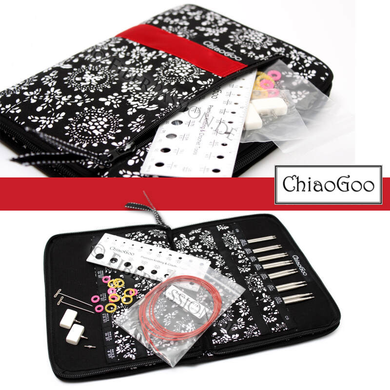 Chiaogoo Twist Red Lace Needle Set Needle Tips Complete 2,75-10mm 10cm Od.13cm 
